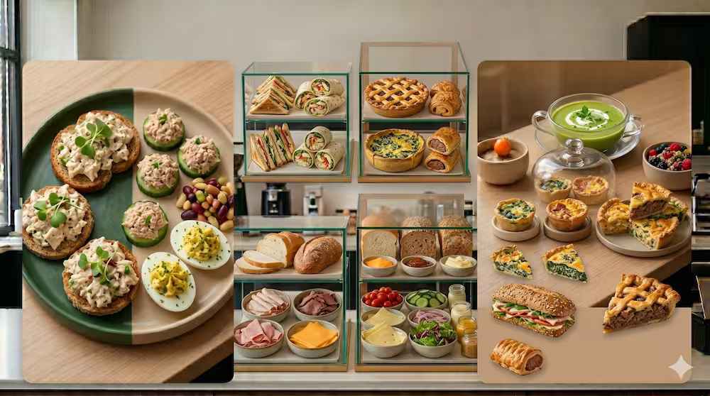 Lunch platter options from Town Talk Bakery catering menu